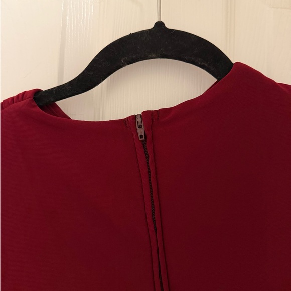 Pinup Couture Burgundy / Wine Malia Top - Picture 3 of 5